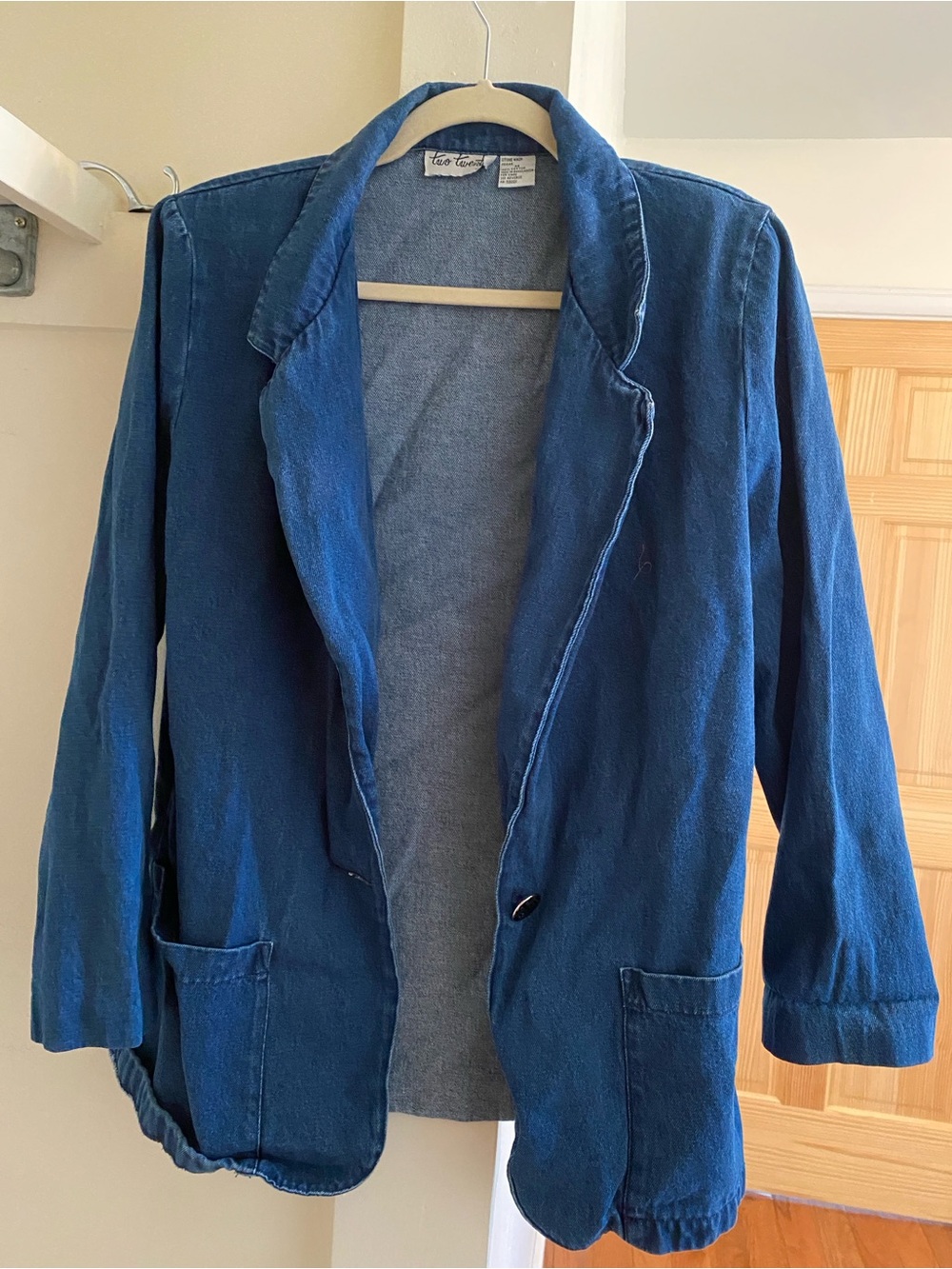 Two Twenty Light Blue Denim-Style Jacket